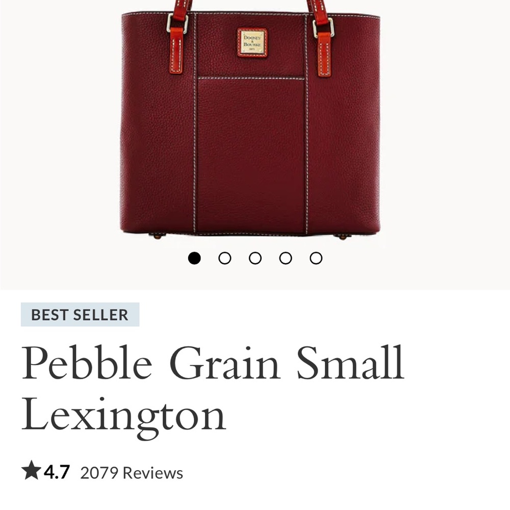 Dooney & Bourke Burgundy Pebble Grain Tote